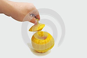 Small yellow pumpkin