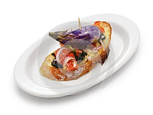 Small zebra eggplant pincho