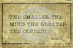 Smaller the mind Aesop photo