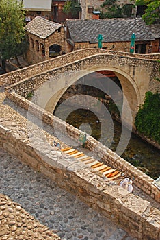 Smaller Mostar Bridge called Kriva Cuprija over Rabobolja Creek