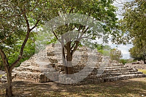 Smaller pyramid at the Edzna archaeological park