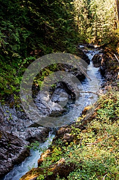 A smaller waterfalls upstream - Englishman river falls, Vancouver Island, BC