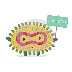 Smallpox Disease Cell Vector Cartoon photo