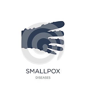 Smallpox icon. Trendy flat vector Smallpox icon on white background from Diseases collection photo