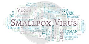 Smallpox Virus word cloud, made with text only.