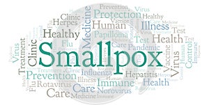 Smallpox word cloud, made with text only.