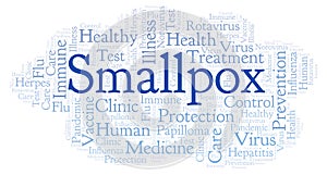 Smallpox word cloud, made with text only.