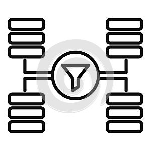 Smart access data icon outline vector. Network cloud