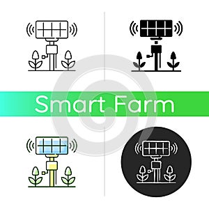 Smart agriculture sensors icon photo