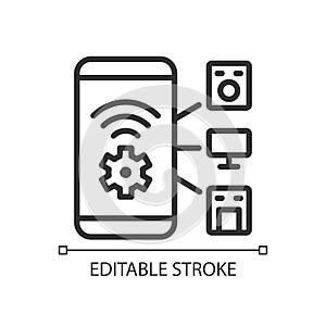 Smart appliances control pixel perfect linear icon