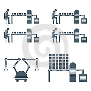 Smart automatic robotic production line.