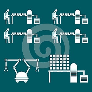 Smart automatic robotic production line.