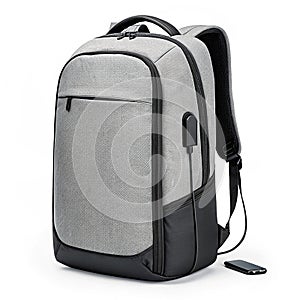 Smart backpack with USB charging and mobile features