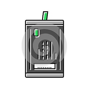 smart battery color icon vector illustration