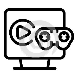 Smart box game icon outline vector. Computer internet
