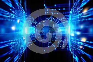 smart burst data transfer visual of data packets rapidly transfe