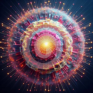 Smart Burst Fractal Pattern Geometric fractal pattern bursting o photo