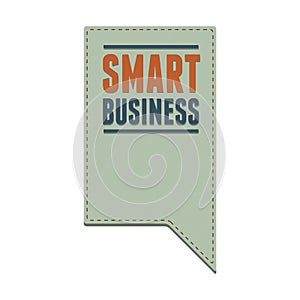 Smart business speech bubble