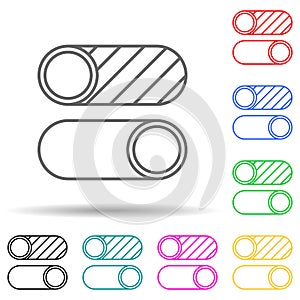 smart button on smartphone multi color style icon. Simple thin line, outline vector of web icons for ui and ux, website or mobile