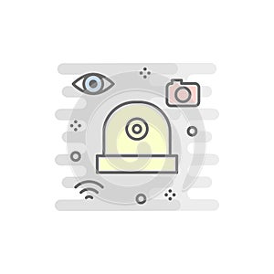 smart camera colored icon. Element of colored smart technology icon for mobile concept and web apps. Color smart camera icon can b