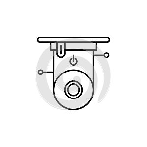 Smart camera icon. Element of smart house icon for mobile concept and web apps. Thin line Smart camera icon can be used for web
