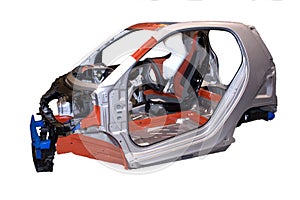 Smart Car Chassis Body Frame Detail Isolated photo