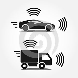 Smart Car Icon Set,vector illustrations
