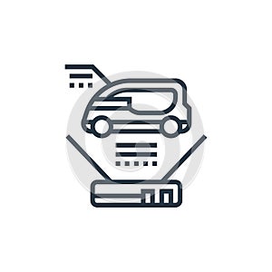 smart car icon vector from electric vehicle concept. Thin line illustration of smart car editable stroke. smart car linear sign