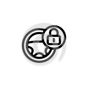 Smart car icon vector. Isolated contour symbol illustration