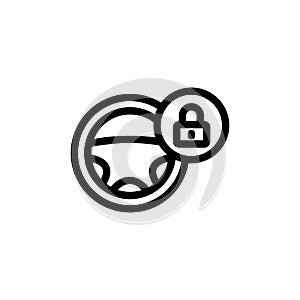 Smart car icon vector. Isolated contour symbol illustration