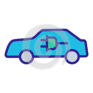 Smart car icon vector. Isolated contour symbol illustration