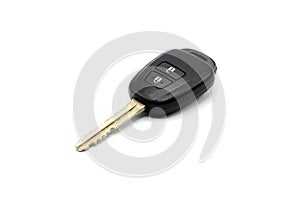 Smart car key with remote control isolated on white