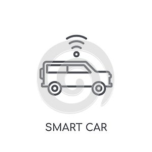 Smart car linear icon. Modern outline Smart car logo concept on
