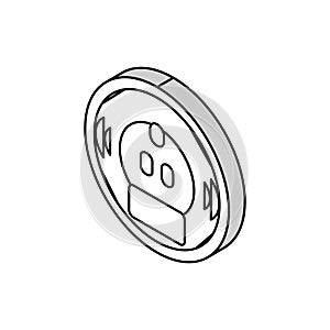 smart carbon monoxide detector home isometric icon vector illustration