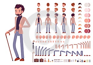 Smart casual male character creation set