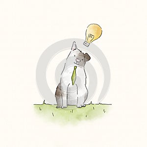 Smart cat with creative ideas