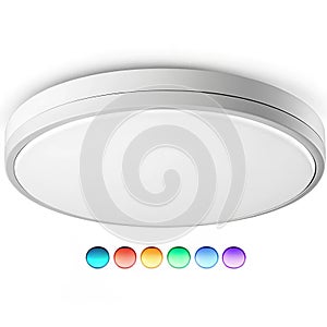 Smart ceiling light with tunable white and RGB options