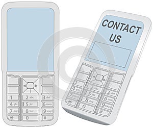 Smart cell phone communication Contact screen