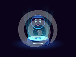 Smart chat bot, virtual voice assistant. Mobile chatbot with function of Machine learning, Smart home station