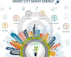 Smart city concept and Smart energy