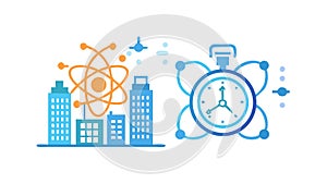 Smart City Data Visualization Vector, Urban Analytics and IoT, vector design Generative AI