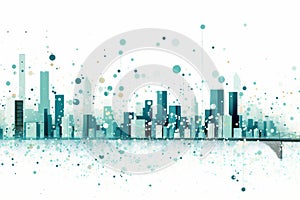 Smart City Wifi and city scape, Network connection concept, Modern City in the future