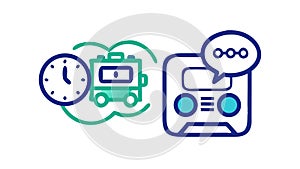 Smart Communication and Chatbot Interaction Icon, vector design Generative AI