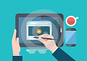 Smart concept flat design