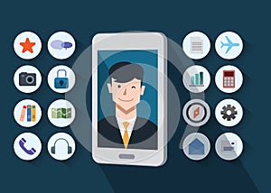 Smart concept flat design