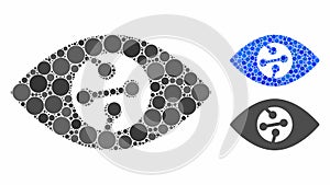 Smart contact lens Composition Icon of Round Dots