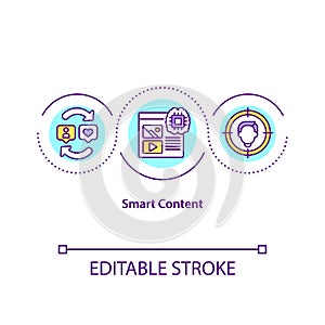 Smart content concept icon