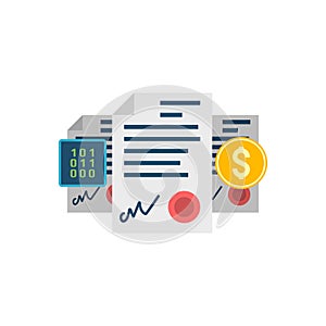 Smart Contract Concept Vector Icon