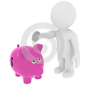 Smart 3D figure saving money