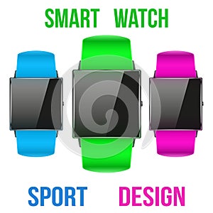 Smart design example sport wrist watch.